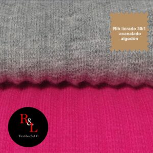RIB LICRADO 30/1 ACANALADO ALGODÓN
