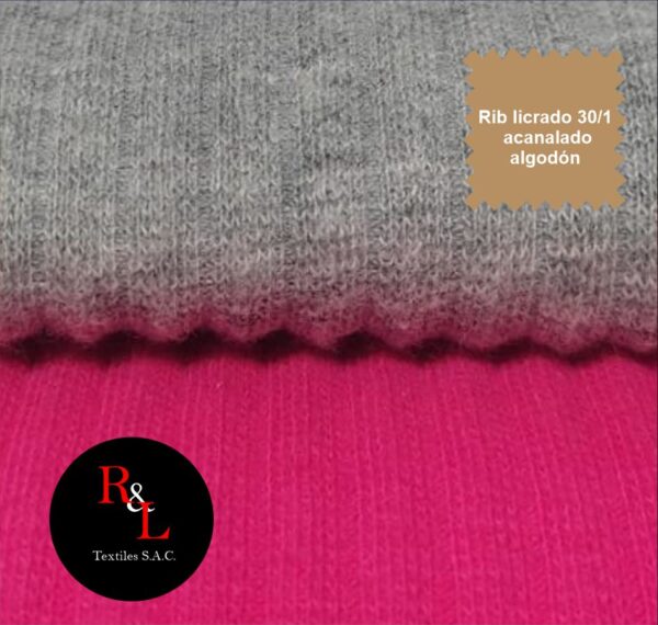 RIB LICRADO 30/1 ACANALADO ALGODÓN